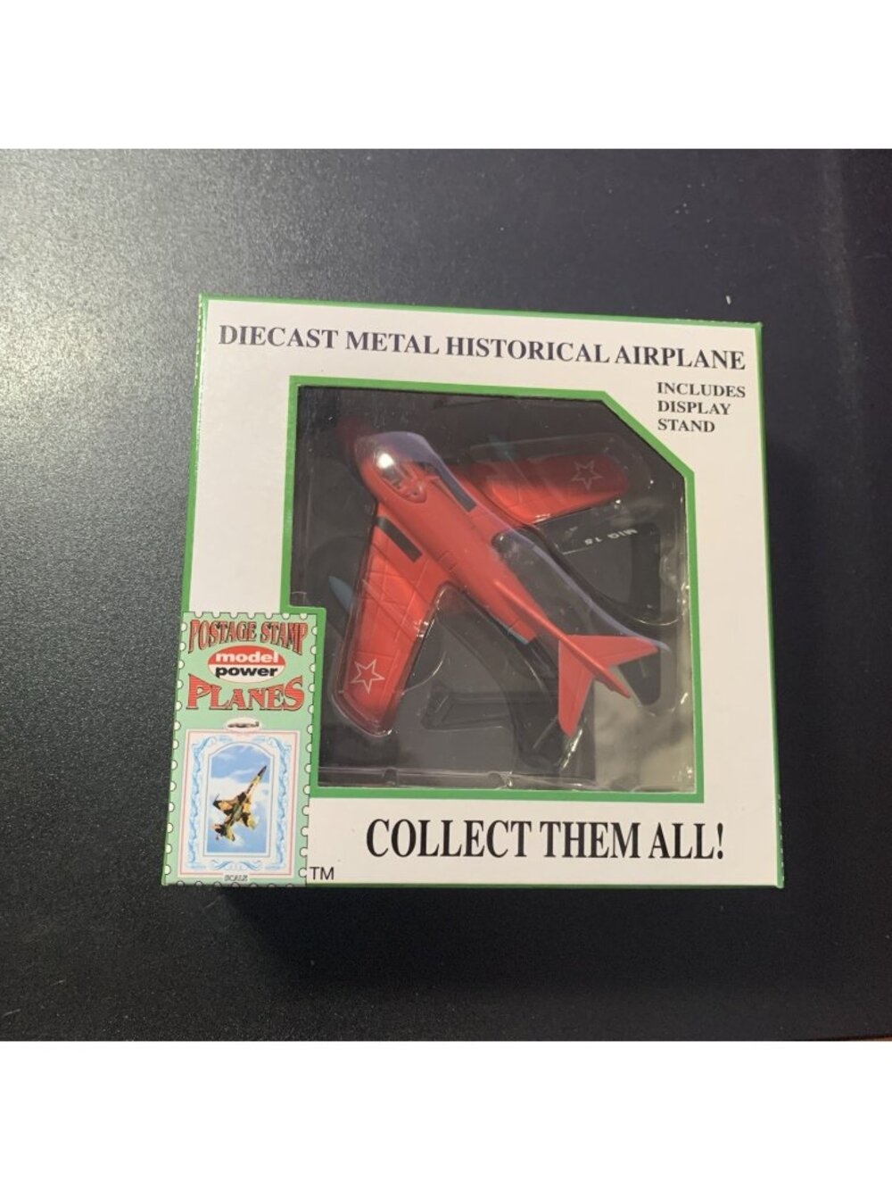 Model Power 5360-1 MIG 15 Russian Jet 1:100 Diecast Postage Stamp Plane NIB Vtg